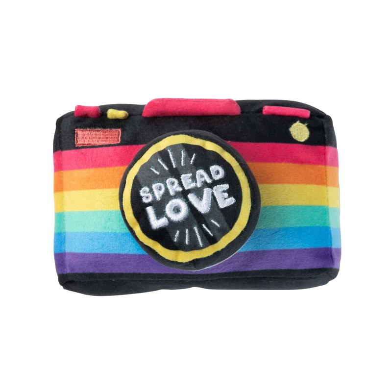 FuzzYard Pride Plush Dog Toy (Spread Love Camera)