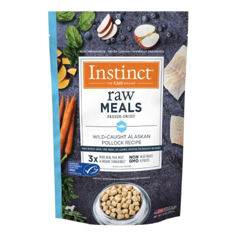Instinct Freeze-Dried Raw Meals Grain-Free Wild-Caught Alaskan Pollock Recipe Dog Food