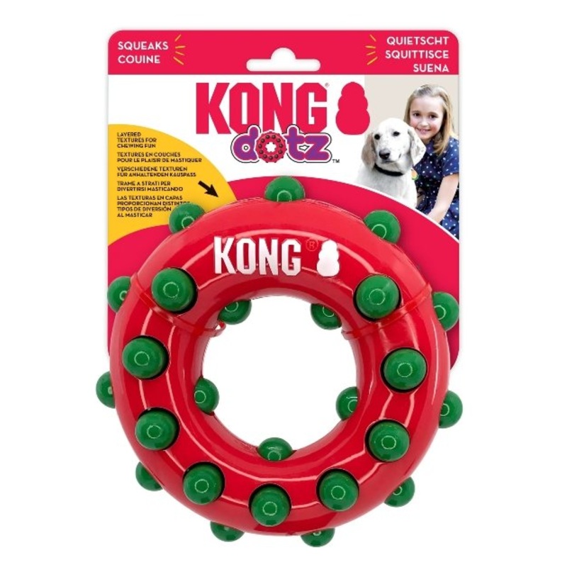 Kong Holiday Dotz Ring Dog Toy