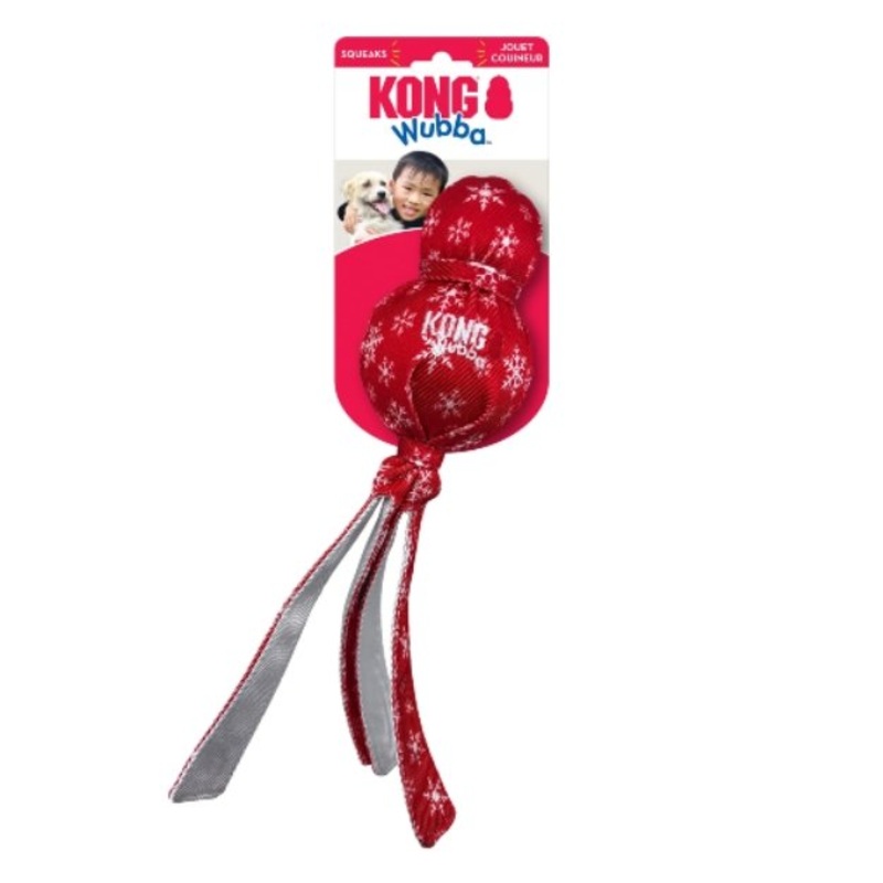 Kong Holiday Wubba Ballistic Dog Toy (Assorted Colours)
