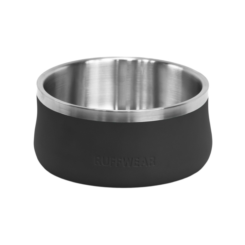Ruffwear Basecamp Sound-Dampening Hard-Sided Dog Bowl (Basalt Gray)