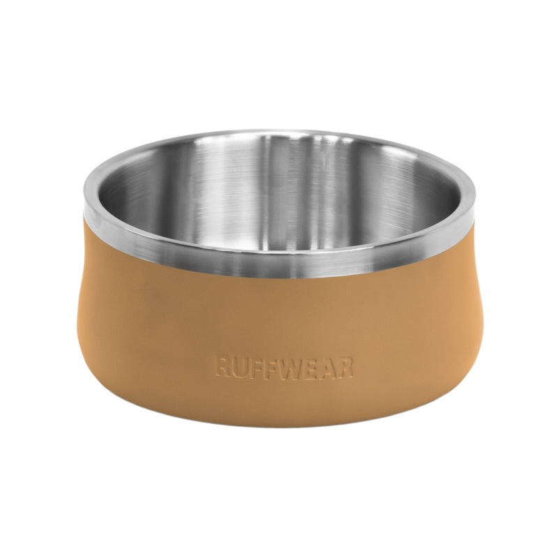 Ruffwear Basecamp Sound-Dampening Hard-Sided Dog Bowl (Cattail Tan)