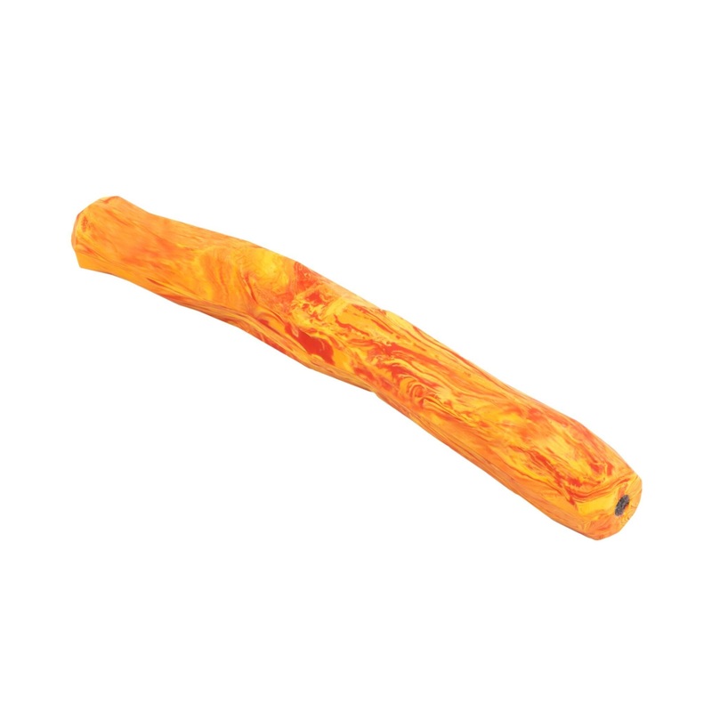 Ruffwear Gnawt-a-Stick Natural Rubber Floating Throw Dog Toy (Salamander Orange)
