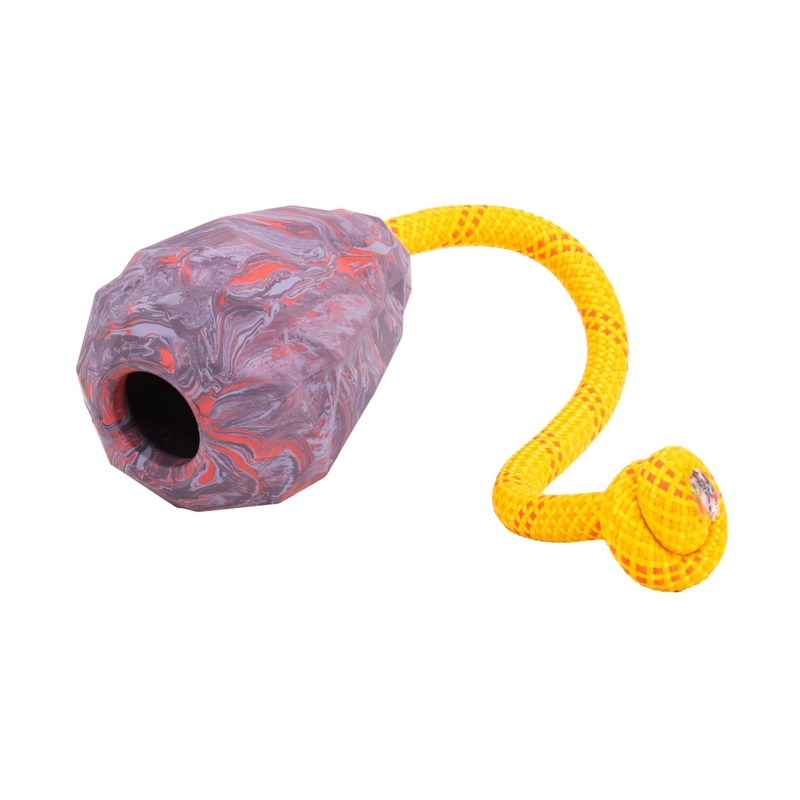 Ruffwear Huck-a-Cone Rubber & Rope Tug & Fetch Dog Toy (Purple Orchid)