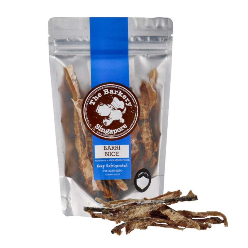 The Barkery Barri Nice Dehydrated Barramundi Fillet Dog Treats