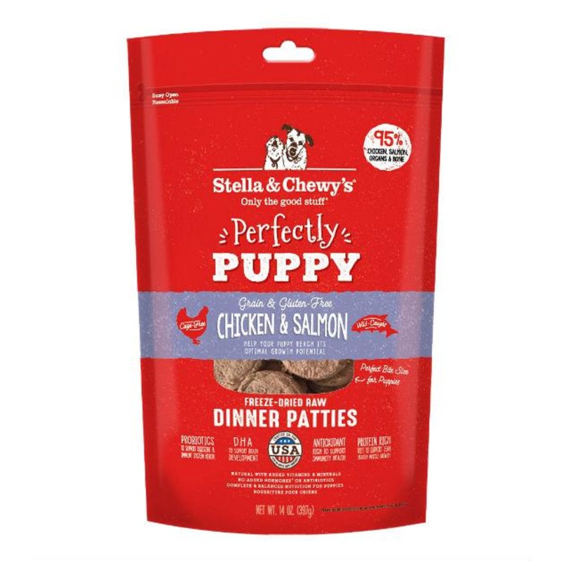 TRY & BUY: Stella & Chewys Freeze Dried Perfectly Puppy (Chicken & Salmon) Dinner Patties Dog Food