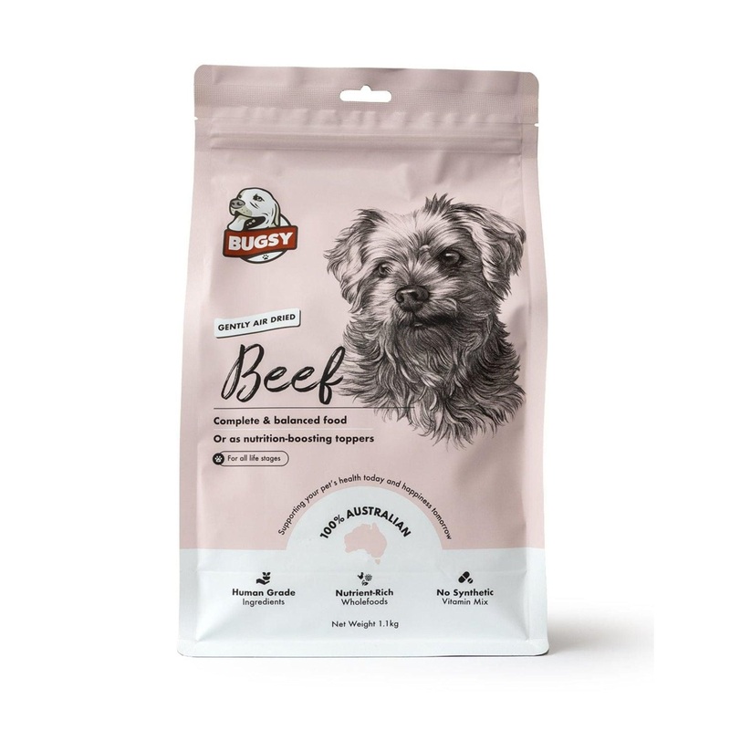 Bugsy Gently Air Dried Complete & Balanced Raw Dog Food (Beef)