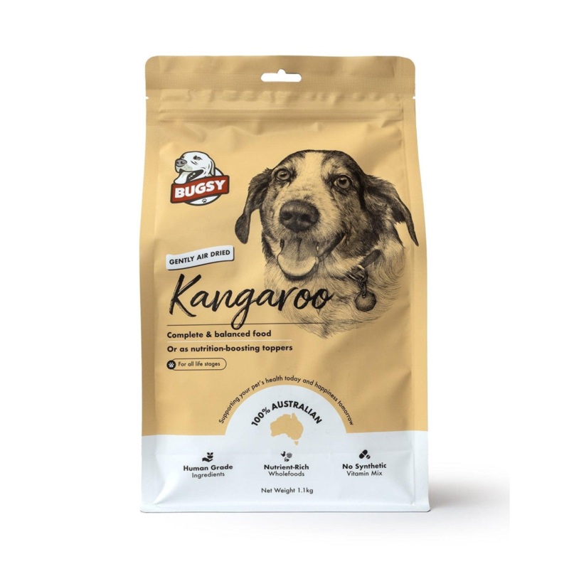 Bugsy Gently Air Dried Complete & Balanced Raw Dog Food (Kangaroo)