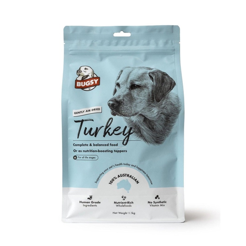Bugsy Gently Air Dried Complete & Balanced Raw Dog Food (Turkey)