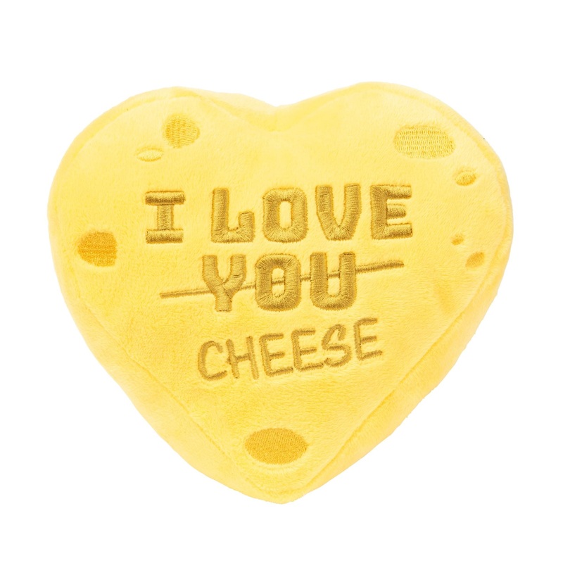 FuzzYard Valentine's Day Plush Dog Toy (Cheese Heart)