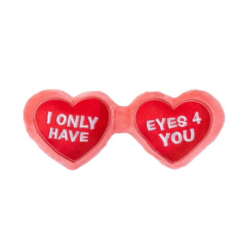 FuzzYard Valentine's Day Plush Dog Toy (Eyes 4 U Specs)