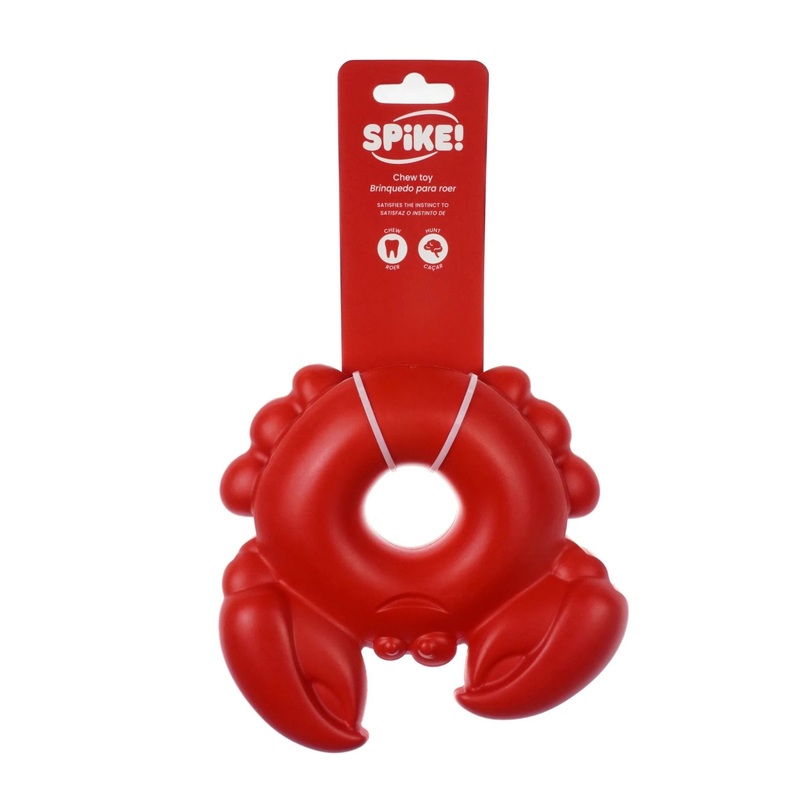 Spike! Chew and Fetch Donut Crab Chew Toy for Dogs