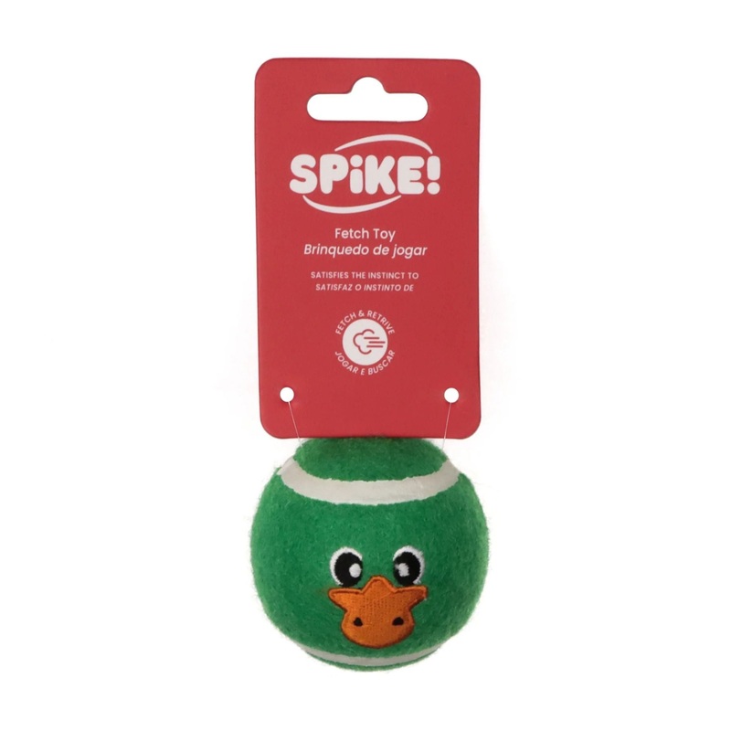 Spike! Chew and Fetch Duck Tennis Ball Dog Toy
