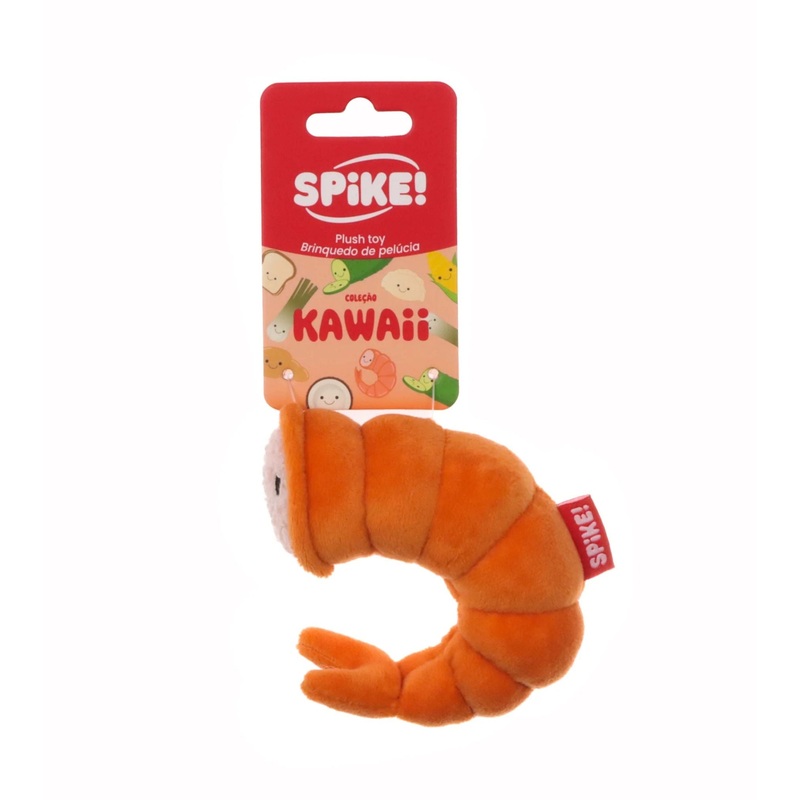 Spike! Kawaii Shrimp Plush Dog Toy