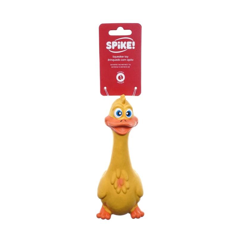 Spike! Latex Duck Squeaker Toy for Dogs