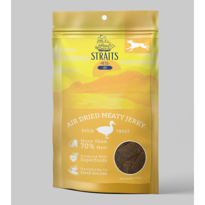 Straits Pets Air Dried Meaty Jerky Dog Treats (Duck)