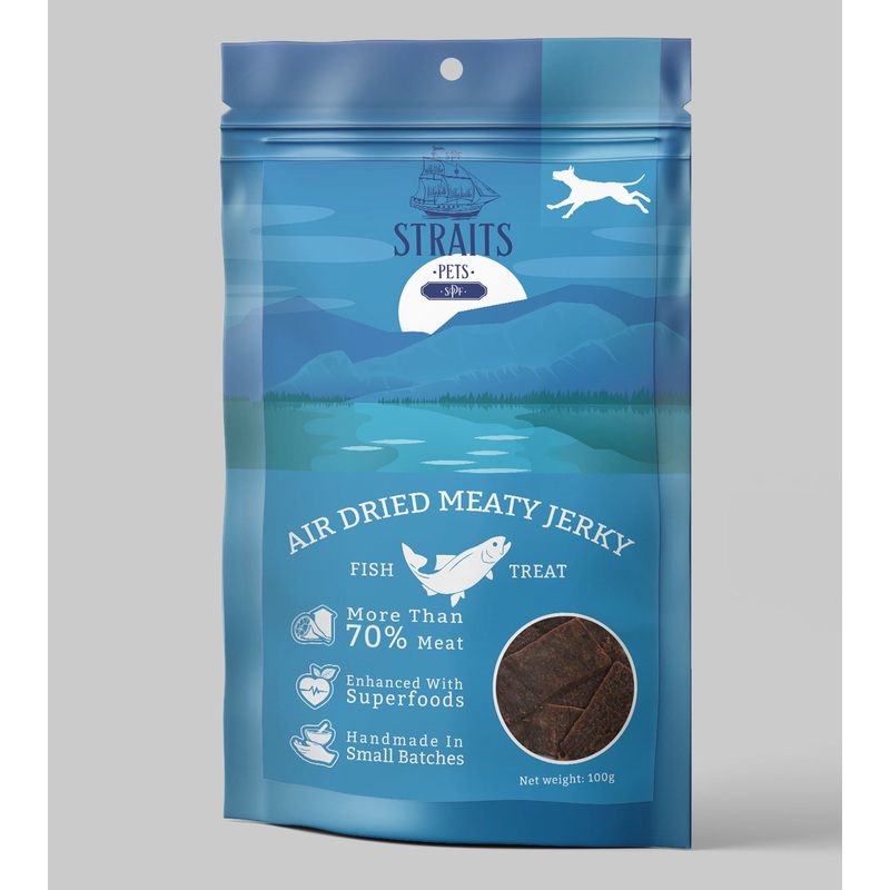 Straits Pets Air Dried Meaty Jerky Dog Treats (Fish)