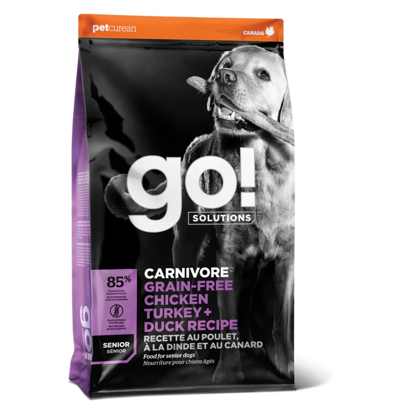 Go! Carnivore Grain Free Senior Chicken, Turkey, Duck Dog Food