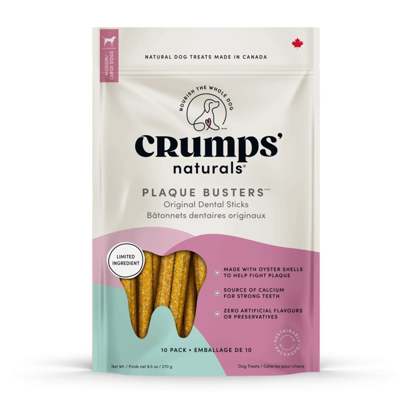 Crumps Plaque Busters Original Dental Sticks Dog Treats