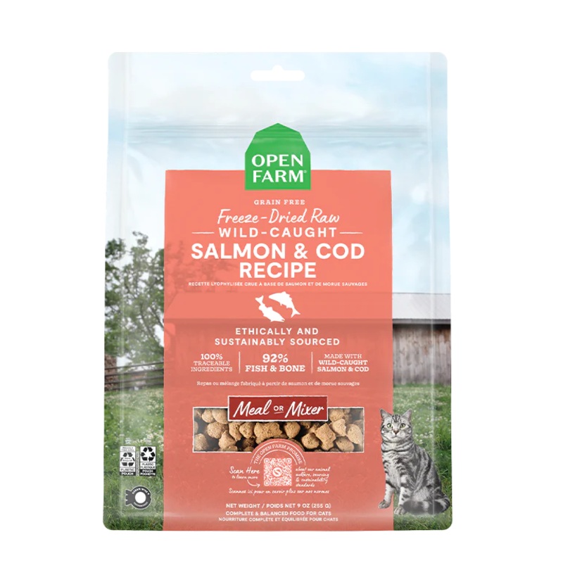 Open Farm Salmon & Cod Freeze-Dried Raw Cat Food