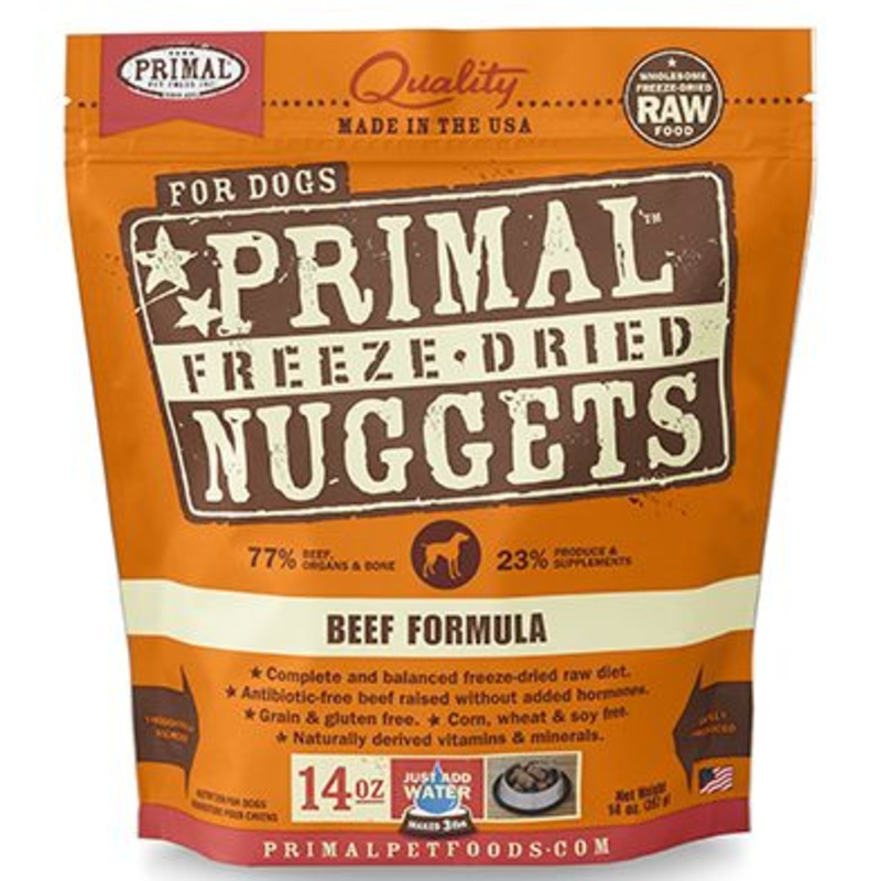 Primal Freeze-Dried Nuggets Beef Raw Dog Food