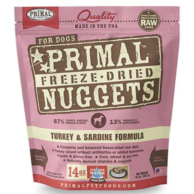 Primal Freeze-Dried Nuggets Turkey & Sardines Raw Dog Food