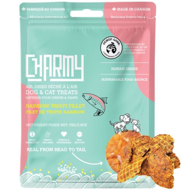 Charmy Air-Dried Rainbow Trout Filet Dog Treat