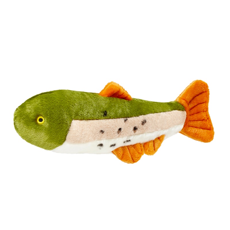 Fluff N' Tuff Dog Toy Ruby Rainbow Trout