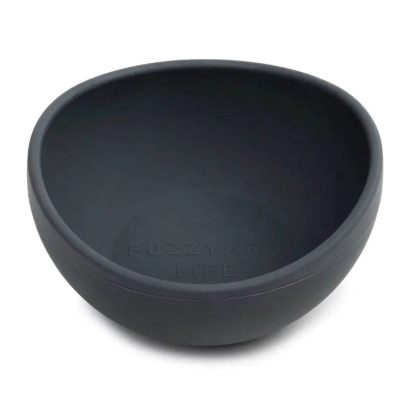 FuzzYard Life Silicone Dog Bowl - Slate Grey